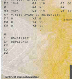 mention duplicata carte grise